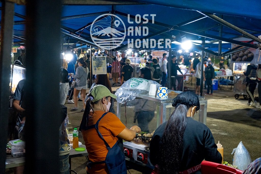 Photo of food stalls at Baguio Night Market