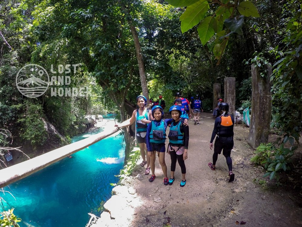 Photo at the third level of Kawasan Falls