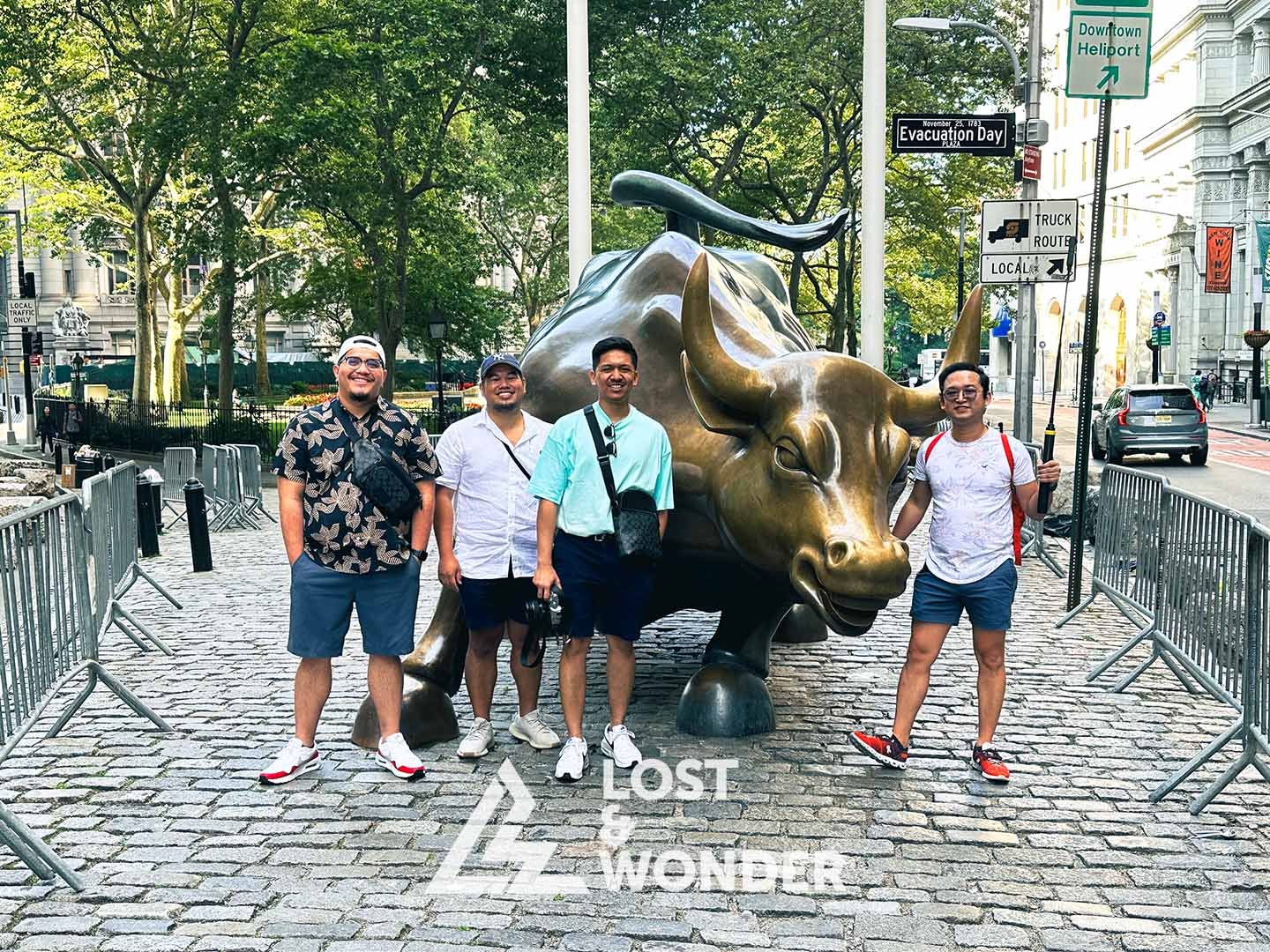 Photo of the Charging Bull in the Financial District, a famous New York Tourist Attraction.