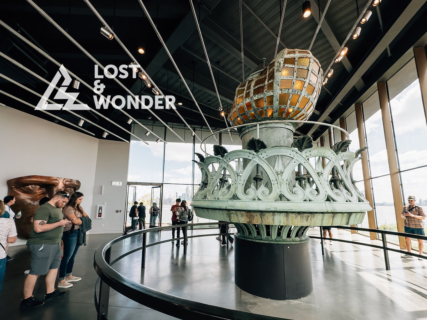 Photo inside of the Statue of Liberty Museum.