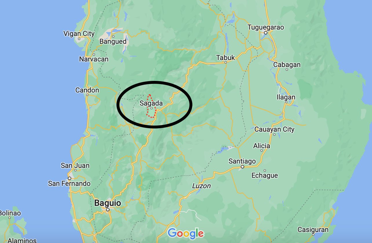 Photo of a map of Sagada